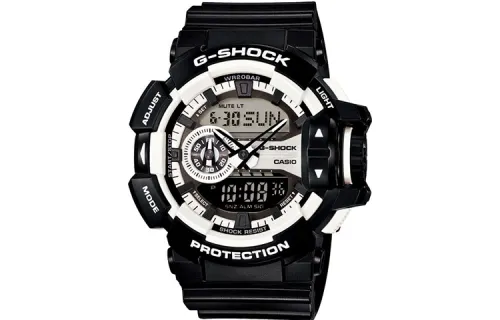 CASIO Men Liquid Crystal/Analog Dual Display Series Black Watch GA-400-1A