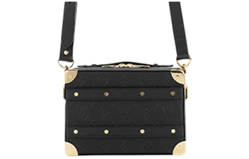 LOUIS VUITTON X Nba Handle Trunk Monogram Ball Grain Leather Black