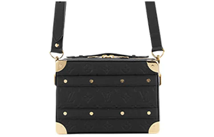 LOUIS VUITTON X Nba Handle Trunk Monogram Ball Grain Leather Black