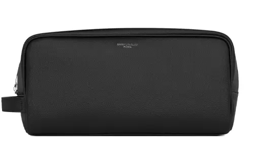 Saint Laurent logo-stamp leather pouch