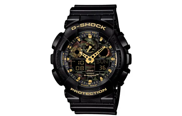 CASIO Men Liquid Crystal/Analog Dual Display Series Black Watch GA-100CF-1A9PR