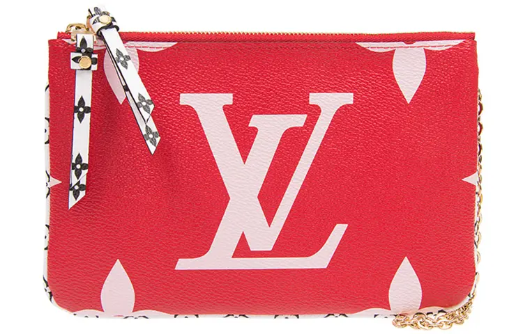 LOUIS VUITTON Pochette Double Zip Monogram Giant Red/Pink