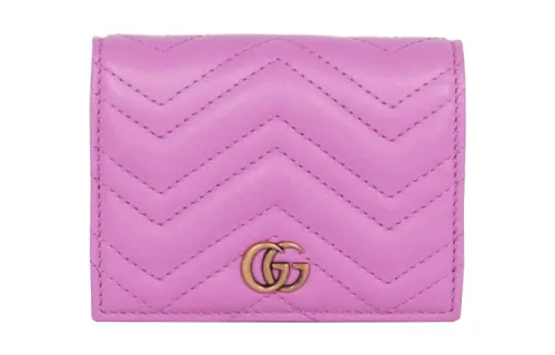 GUCCI Leather Wallet Regular Women's Pink