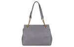 GUCCI Leather Shoulder Bag Medium Women's Gray