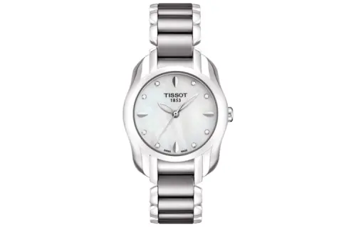 TISSOT Tissot T-LADY series T-LADY series quartz movement women's watch Swiss watch 26mm mother-of-pearl dial stainless steel case stainless steel strap T023.210.11.116.00