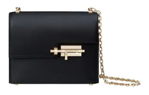 HERMES Verrou Allegro Calfskin Shoulder Bag Mini Women's Noir Black