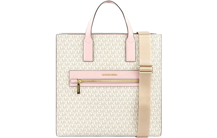 Женская сумка MICHAEL KORS MK Kenly (бело-розовая) — фото 1
