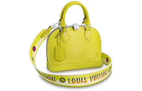 LOUIS VUITTON Alma BB Cow Leather Dome Bag, Shoulder Bag, Crossbody Bag, Handbag Women's Lemon