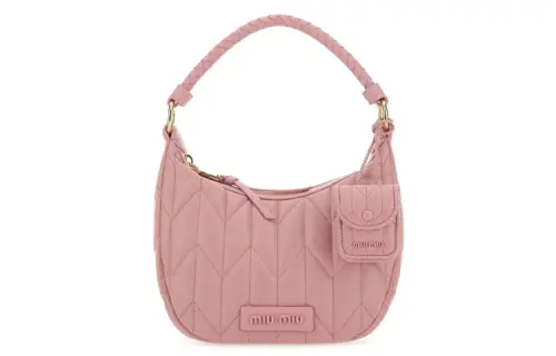 MIU MIU Leather Handbag Women's Pink