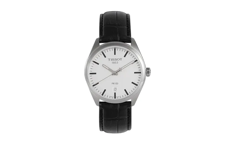 TISSOT PR100 Collection Quartz Movement 100m Waterproof Men's Watches Watch 39mm White Dial Stainless Steel Case