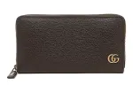 GUCCI GG Marmont Leather Wallet Men's Dark Brown