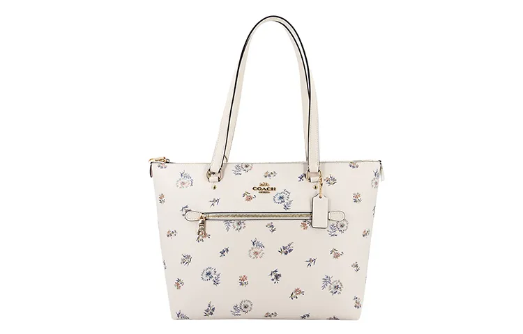 COACH Gallery Leather Shoulder Bags Large Women's White
