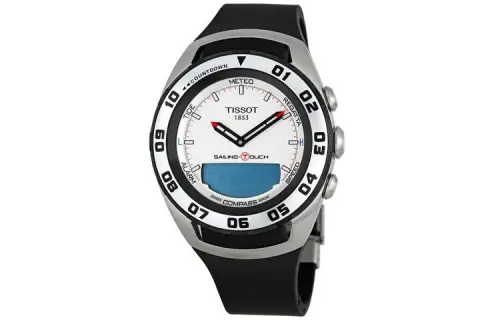 TISSOT Touchscreen Collection Quartz Movement Men's Watches Watch 45mm White Dial Stainless Steel Case