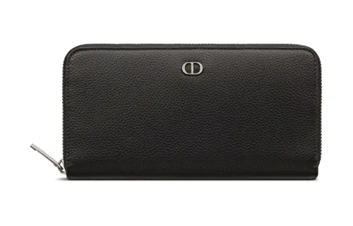 DIOR Cow Leather Wallet Men's Black