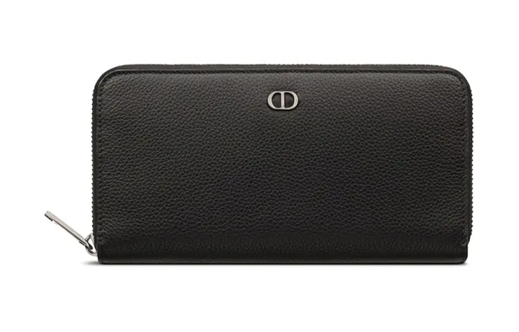 DIOR Cow Leather Wallet Men's Black