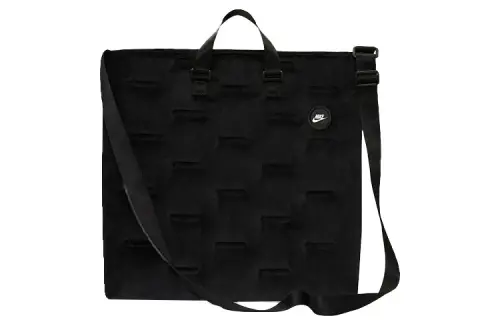Nike Heritage Velvet Fabric Tote Bag, Shopping Bag, Portable Crossbody Bag, Shoulder Bag Unisex Black