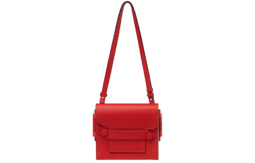 HERMES Evercolor Calfskin Shoulder Bag Women's Rouge Red