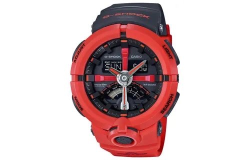 CASIO Men Liquid Crystal/Analog Dual Display Series Black Watch GA-500P-4A