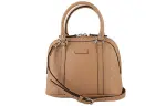 GUCCI Cow Leather Dome Bag, Shoulder Bag, Crossbody Bag, Handbag Small Women's Nude