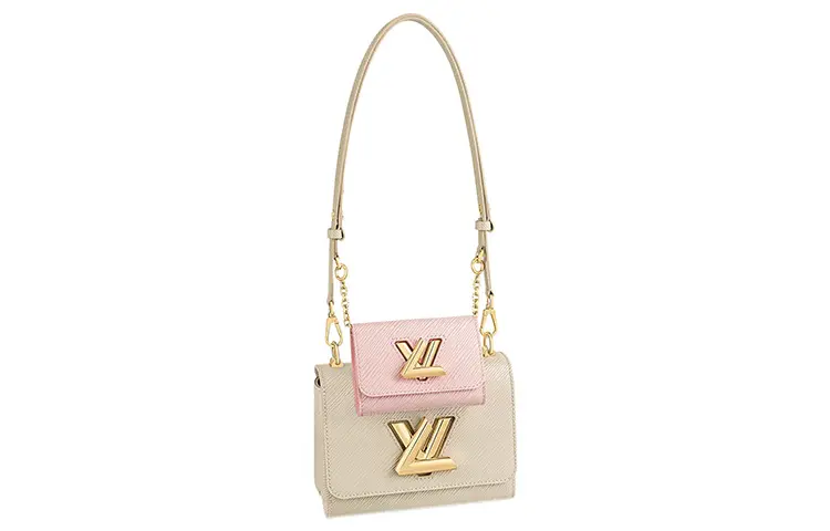 LOUIS VUITTON Twist Epi Cow Leather Combination Bag, Shoulder Bag, Crossbody Bag Women's Beige
