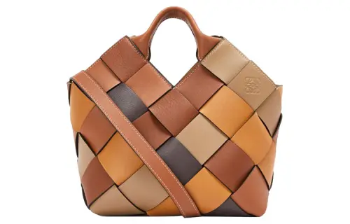 LOEWE SurplusBasket Soft Grain Cow Leather Handbag Small Women's Brown