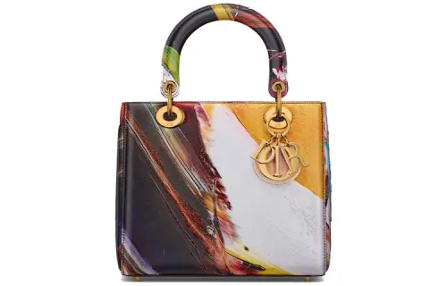 DIOR Lady Dior Cow Leather Shoulder Bag, Crossbody Bag, Handbag Women's Black/Red/White/Green
