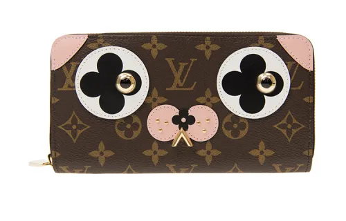 LOUIS VUITTON Zippy Leather Wallet Regular Women's Brown