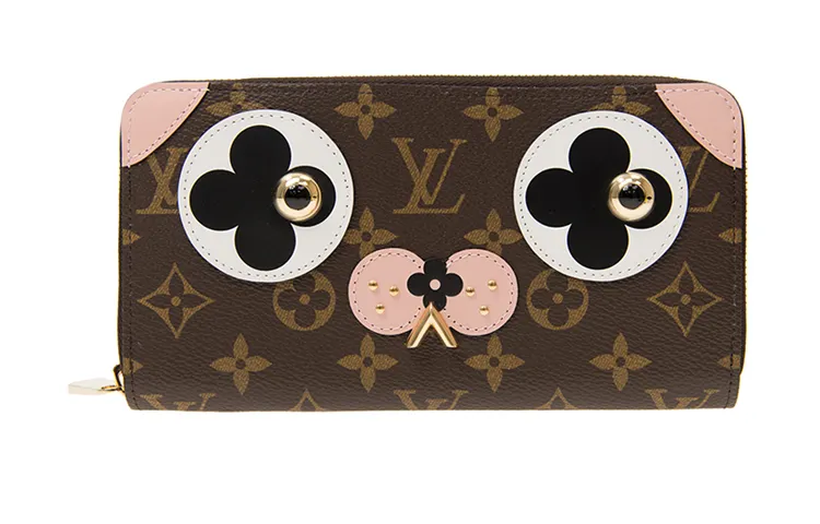 LOUIS VUITTON Zippy Leather Wallet Regular Women's Brown