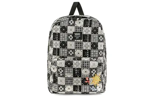 Vans Polyester Backpack Regular Unisex Black White