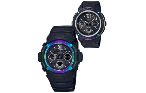 CASIO Unisex Pair Table Series Black Watch LOV-17B-1