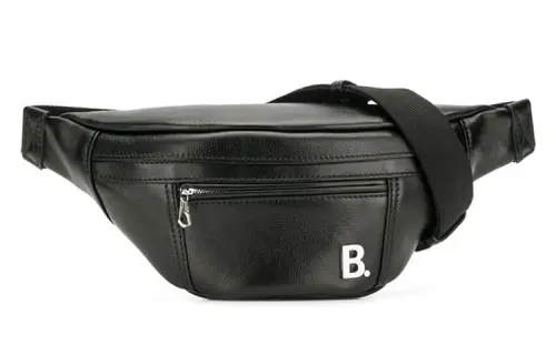 Balenciaga Leather Fanny Pack Women's Black