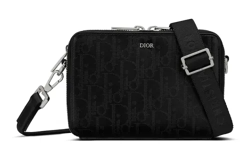 DIOR Galaxy Leather Messenger Bag, Clutch, Crossbody Bag, Shoulder Bag Men's Black