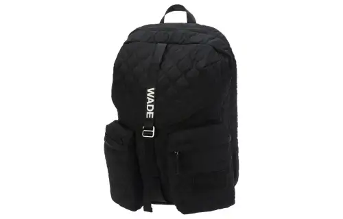 Li Ning Fabric Laptop Bag Backpack Unisex Pure Black