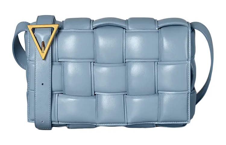 Bottega Veneta Padded Cassette Sheepskin Pillow Bag, Shoulder Bag, Crossbody Bag Women's Ice Blue