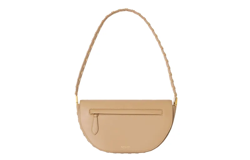 Burberry Olympia Leather Shoulder Bag, Crossbody Bag, Handbag Small Women's Light Brown