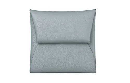 HERMES Bastia Evercolor Calfskin Coin Purse Women's 8U Bleu Glacier Blue