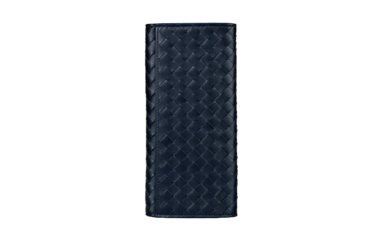 Bottega Veneta Cow Leather Wallet Unisex Tourmaline Blue