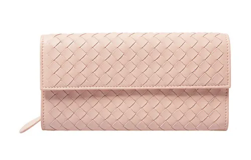 Bottega Veneta Sheepskin Wallet Women's Pink