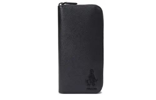 PRADA Saffiano Leather Wallet Men's Black