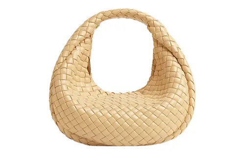 Bottega Veneta Sheepskin One Shoulder Handbag Mini Women's Beige Porridge Color
