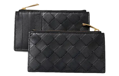 Bottega Veneta Cow Leather Wallet Men's Black