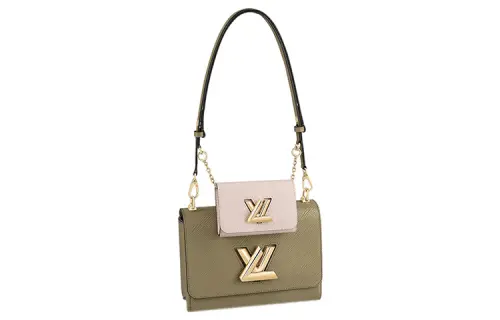 LOUIS VUITTON Twist Cow Leather 2 in 1 Combination Bag, Crossbody Bag, Shoulder Bag Women's Tawny