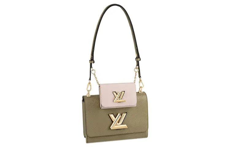 LOUIS VUITTON Twist Cow Leather 2 in 1 Combination Bag, Crossbody Bag, Shoulder Bag Women's Tawny