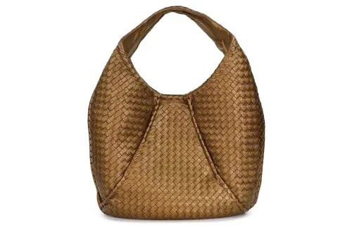Bottega Veneta Lambskin Handbag Women's Light Brown