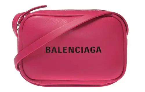 Balenciaga Leather Crossbody Bag, Shoulder Bag Women's Rose Red