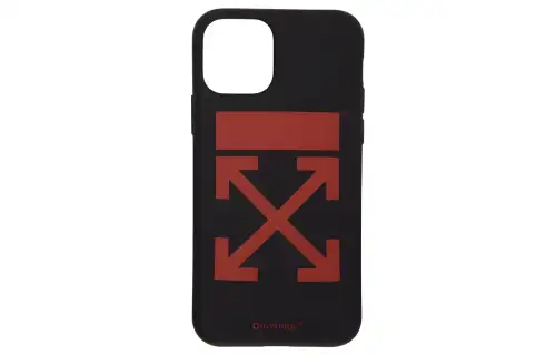 OFF WHITE Polycarbonate Phone Cases Unisex Black Red
