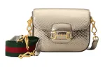 GUCCI Horsebit 1955 Python Skin Crossbody Bag, Shoulder Bag Mini Women's Gold