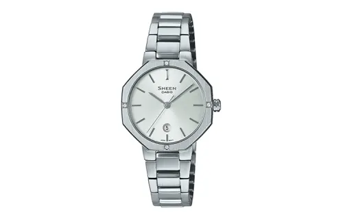 CASIO SHEEN Collection Quartz Movement Stainless Steel Strap Watch Women's Watch Silver Dial