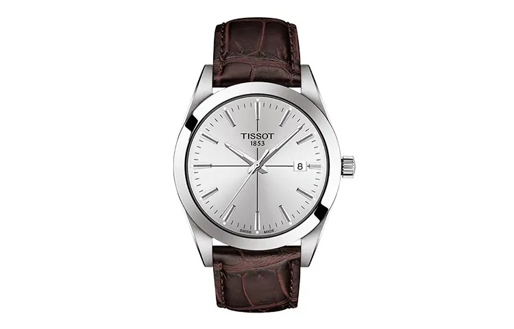 TISSOT Windy Collection Quartz Movement 100m Waterproof Men's Watch 40mm White Dial Stainless Steel Case