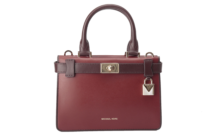 Женская сумка MICHAEL KORS MK Tatiana (бордово-красная) — фото 1
